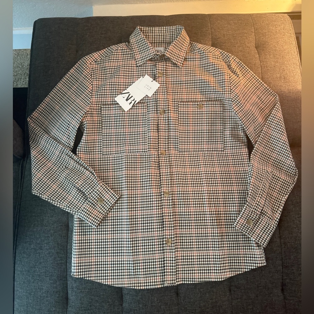ZARA Mens Plaid Relaxed Fit Overshirt/Jacket - Size S [LAST ONE]